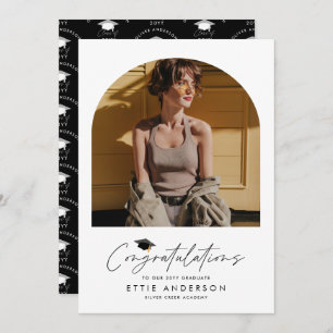 Graduation congratulations simple modern photo invitation