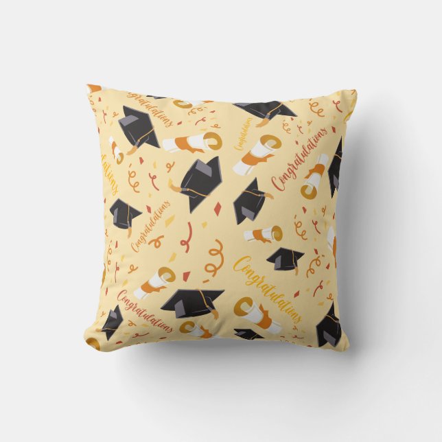 Graduation Congratulations  Throw Pillow (Front)