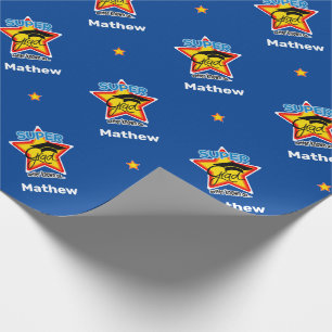 Graduation Cool Super Grad-Editable Name Wrapping Paper