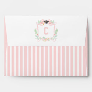 Graduation Coquette Crest Monogram Envelope