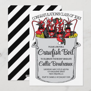 Graduation Crawfish Boil Invitation