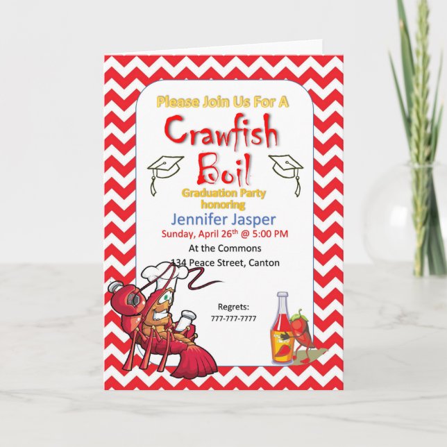 Graduation Crawfish Boil Party Invitation (Front)