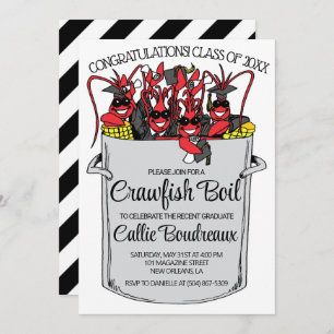 Graduation Crawfish Invitation à ébullition