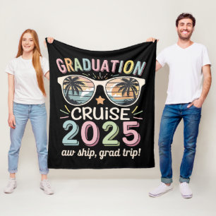 Graduation Cruise 2025 Graduate Cruising Squad Fleece Blanket