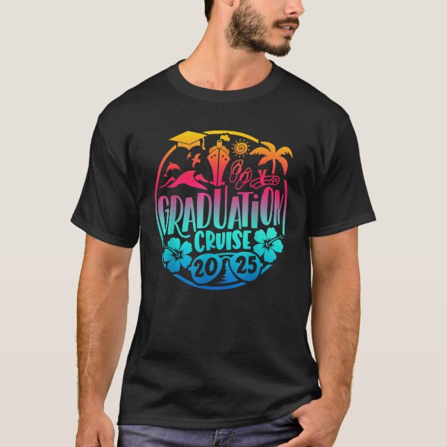 Graduation Cruise 2025 Ship Matching Friends Group T-Shirt (Front)