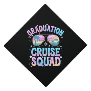 Graduation Cruise Squad Cruising Ship Retro Graduation Cap Topper