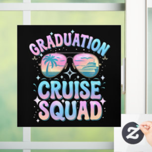 Graduation Cruise Squad Cruising Ship Retro Window Cling