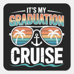 Graduation Cruise Squad Matching Trip Family Grad  Square Sticker