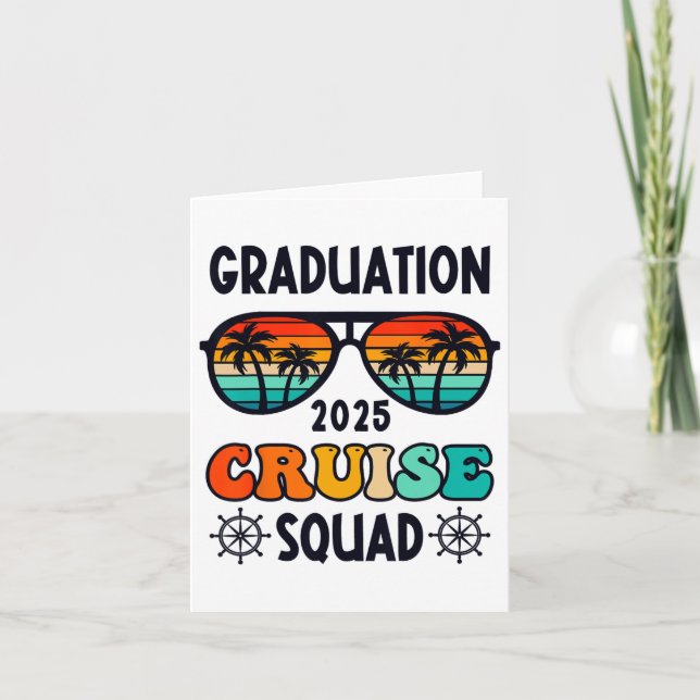 Graduation Cruise Trip Cl Of 2025 Senior Summer Va Card (Front)