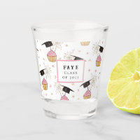 Graduation Cupcake Personalized Shot Glass
