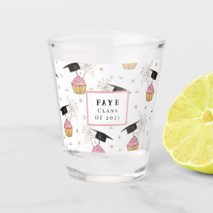 Graduation Cupcake Personalized Shot Glass