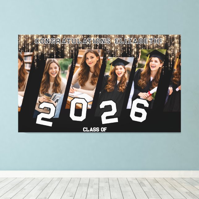  Graduation  Custom Canvas with Photo Collage Print (Insitu(Wood Floor))