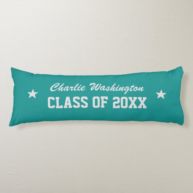 Graduation custom name, year & colour body pillow (Front)