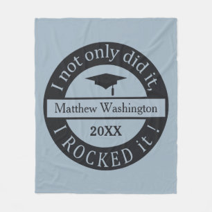 Graduation custom name & year fleece blanket