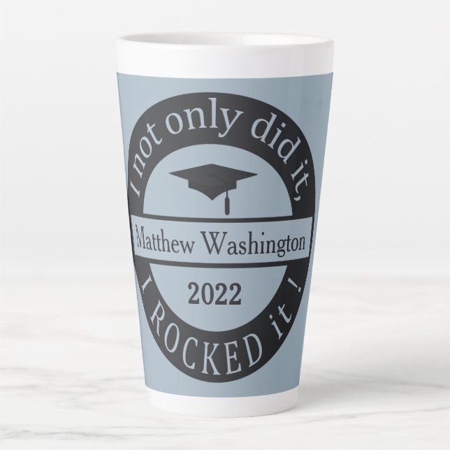 Graduation custom name & year latte mug (Front)