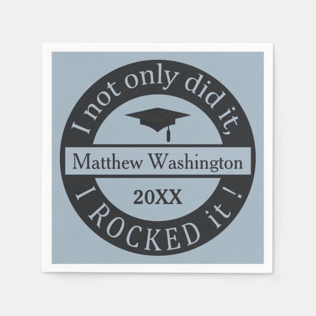 Graduation custom name & year paper napkins (Front)