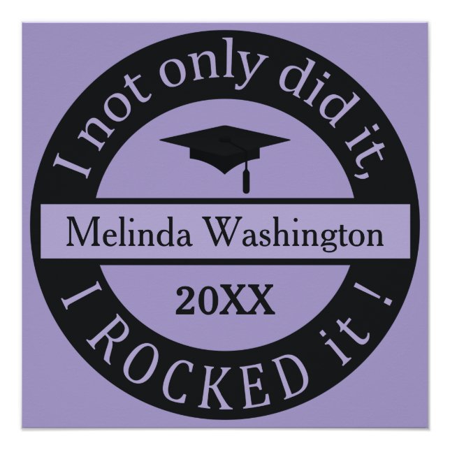 Graduation custom name & year poster (Front)