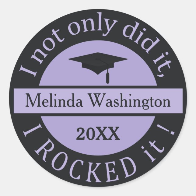 Graduation custom name & year stickers (Front)