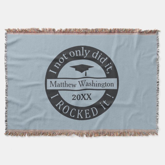 Graduation custom name & year throw blanket (Front)