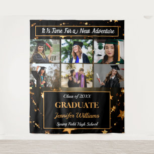 Graduation Custom Photo collage Name Class Year Tapestry