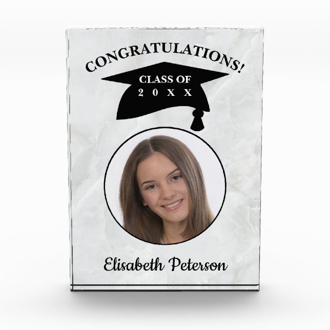 Graduation Custom Photo on Marble (Front)