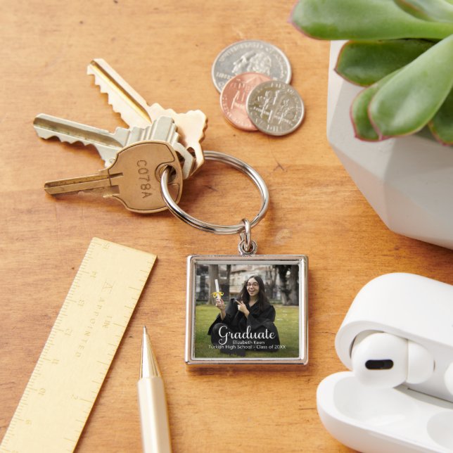 Graduation Custom Photo Poster Keychain (Desk)