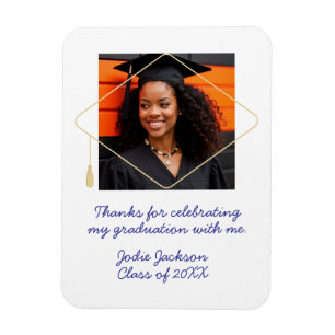 Graduation Custom Photo Thank You Favour Magnet