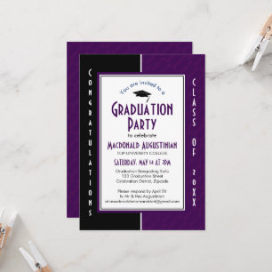 GRADUATION Custom PURPLE Law Graduate Invitation