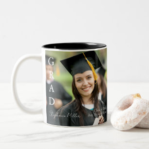 Graduation Customizable Name, School, and Year  Two-Tone Coffee Mug