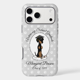 Graduation Dachshund (black & tan) - Cute dog
