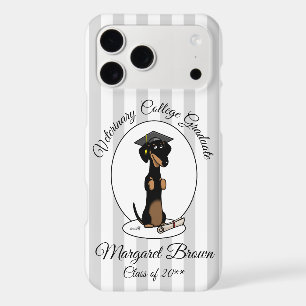 Graduation Dachshund Dog (black & tan) Cute