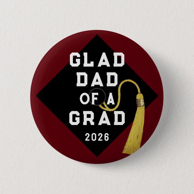 Graduation Dad Keepsake Memento 2 Inch Round Button (Front)