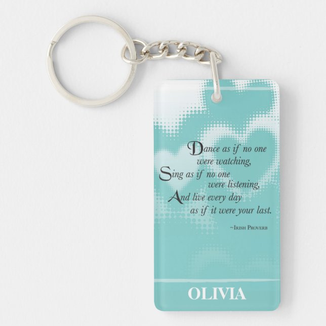 Graduation Dance, Custom Vertical Gifts Keychain (Front)