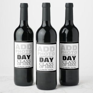 Graduation Day Class Customizable Photo Wine Label