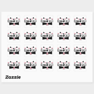 graduation day class of 2024 square sticker