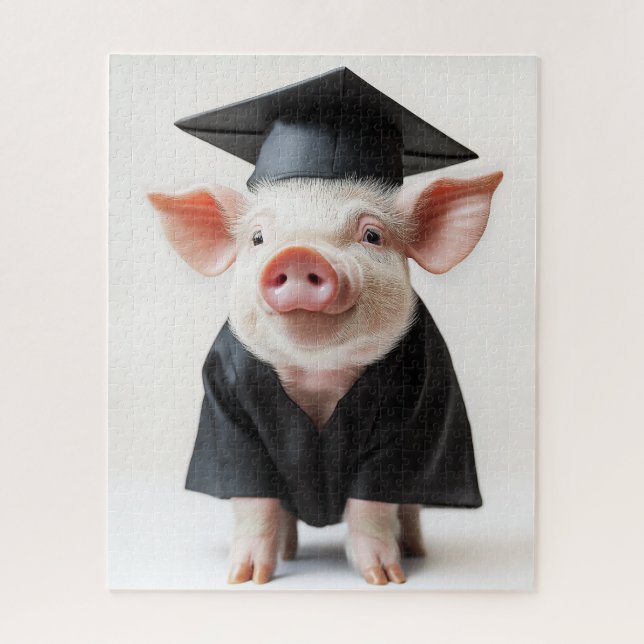 Graduation Day Piggy Style Jigsaw Puzzle (Vertical)