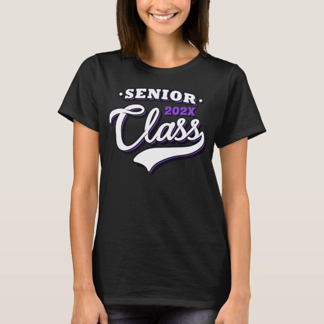 Graduation de classe supérieure de, T-shirt violet (Devant)