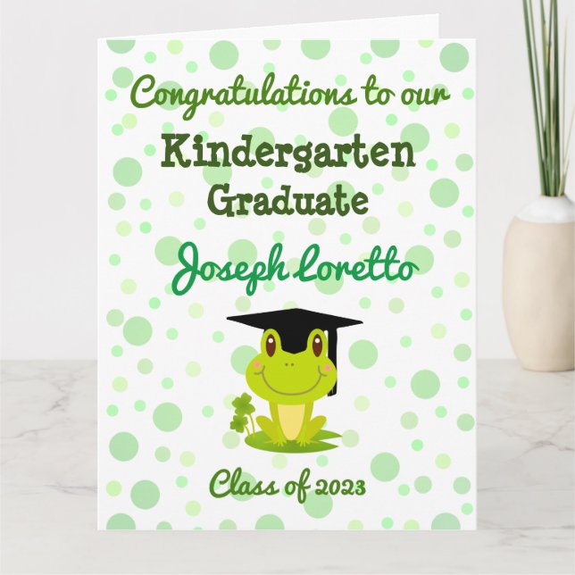 Graduation de la maternelle Félicitations Carte de (Devant)
