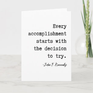 Graduation Decision to Try Inspirational Quote Card