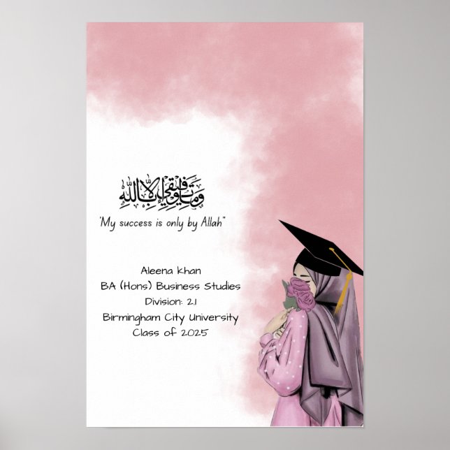 Graduation Degree certificate Poster (Front)