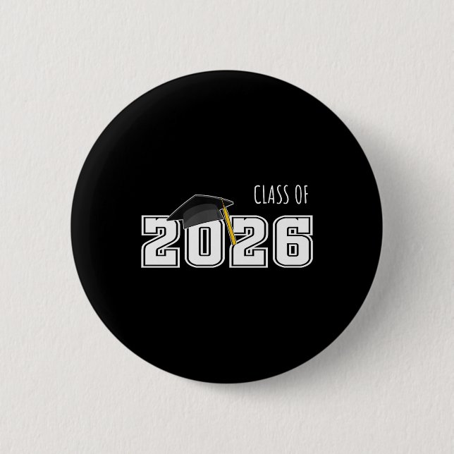 Graduation Design For Senior 2026 Design Retro Cl  2 Inch Round Button (Front)