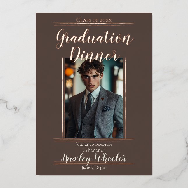 Graduation Dinner/Luncheon, copper mocha colour, (Front)