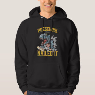 Graduation Dinosaur Monster Truck Preschool Nailed Hoodie
