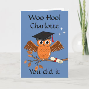 Graduation, Diploma Congratulations Owl Card