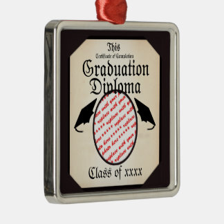 Graduation Diploma Photo Frame Metal Ornament