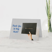 Graduation Diploma Thank You Card