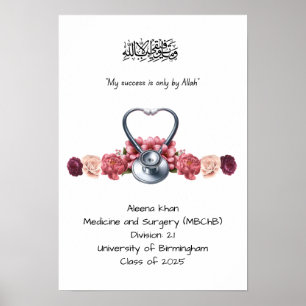 Graduation Doctor Degree certificate Poster