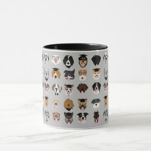 Graduation Dog Faces Mug
