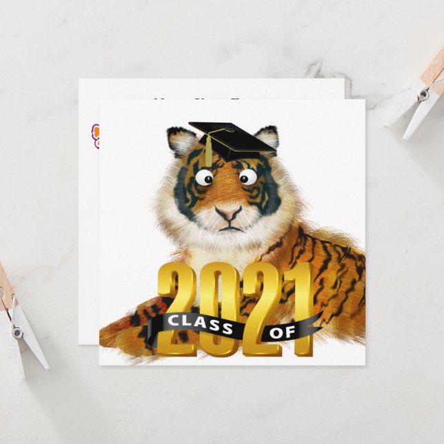 Graduation du tigre - Invitation (Devant/Arrière en situation)