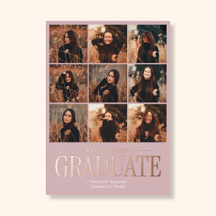 Graduation Elegant 11 Photo Blush Pink